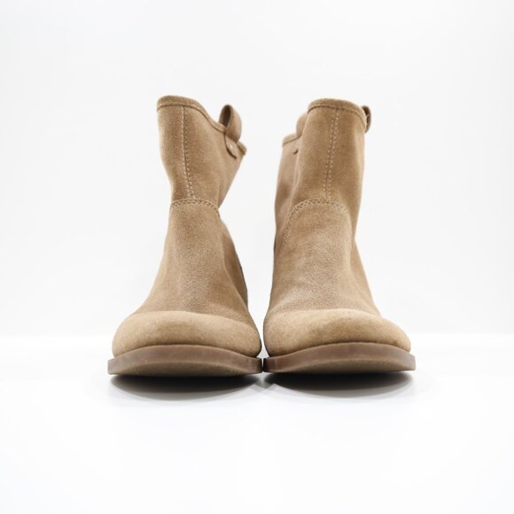 Sole Society Natasha Brown Suede Leather Flat Slouchy Ankle Boots - 7.5/EU 38 - Picture 2 of 7